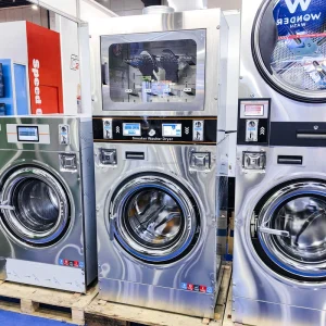 Fully Automatic Commercial Washer Extractor Stainless Steel Touch Electric Coin/Card Operated