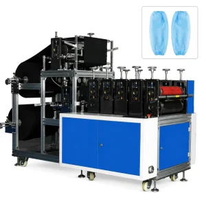 Fully Automatic Non-Woven Disposable Cleanroom Sleeve Cover Bag Making Machine for Laboratory and Electronics Use
