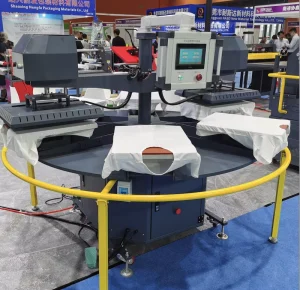 Fully Automatic Pneumatic Six-Station Heat Press T-Shirt Transfer Machine
