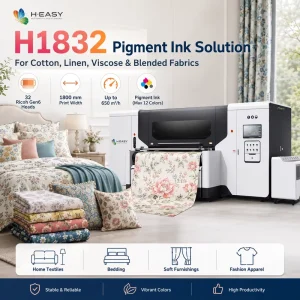 H-1832 180cm 32-Head Belt-Type Eco Pigment Ink Direct-to-Fabric Digital Textile Printer for Polyester Cotton Blend