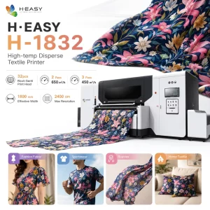 H-1832 32-Head 2400 DPI Belt-Type Disperse Ink Direct-to-Fabric Textile Printer for Polyester Sportswear