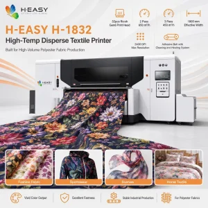 H-1832 Automatic New 180cm 32 Heads Belt Type High Temperature Disperse Ink Digital Textile Printer for Polyester Fashion