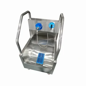 HACCP Compliant SUS304 Footwear Sanitizing Station Professional Manual Boot Washer Station
