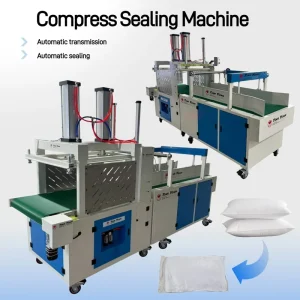 HFD-4000 PLC Touch Screen Compression Packaging Machine Continuous Transport Compressor for Duvet Pillow Sofa Cushion Plush Toy