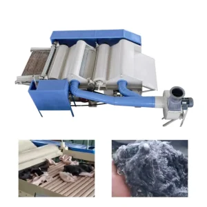HFI-1000 Textile Waste Recycling Machine, Fabric Cotton Rag Fiber Opener and Waste Cloth Shredder