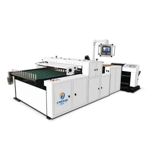 HKS-U2 Series Roll-to-Sheet Cutting Machine with Shafted Unwind, Conveyor, and Stacker