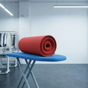 Heat-Resistant Silicone Foam Sheets, Open-Cell Red Sponge Rolls for Garment Equipment Ironing Tables