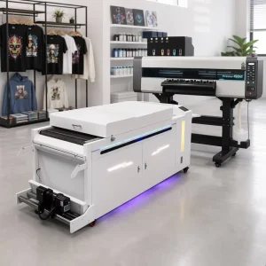 Heat Transfer 24 Inch 60cm A1 2/4 XP600 I1600 I3200 Printhead DTF Textile Printer with Shaker for Hoodie Sportswear Fabric