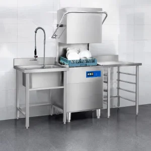 Heavy-Duty Electric Freestanding Stainless Steel Commercial Dishwasher