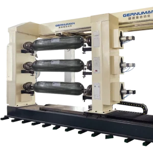High Efficiency Three Station Gantry Fiber Winding Machine for FRP and Cylinder With Robot Assisted Loading and Unloading