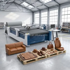 High-Precision CNC Oscillating Knife Cutting Machine for Leather Shoes and Bags Manufacturing