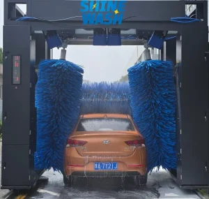 High Pressure Stainless Steel 5-Brush Roll-Over Car Wash Machine for Hotel Parking