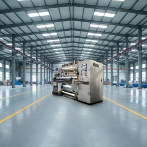 High-Speed Automatic Spunbond Nonwoven Hygiene Jumbo Roll Slitter Rewinder, PLC-Controlled, Polypropylene SMS