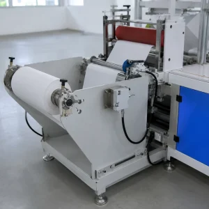 High Speed Full Servo Non Woven Bath Washing Gloves Making Machine PLC Touch Screen
