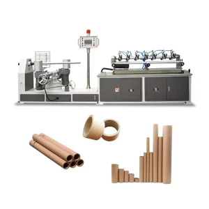 High-Speed PLC-Controlled Multi-Cutter Spiral Cardboard Paper Tube Core Winding Production Line