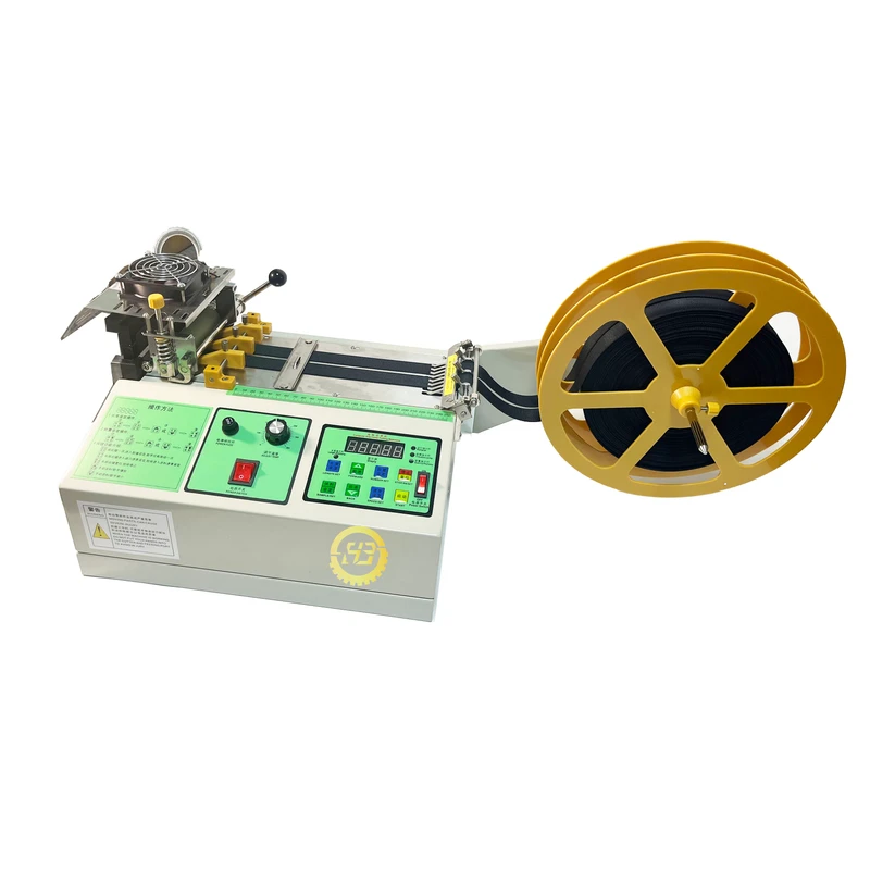 Smarter Textile Workflow: Knitting, Spreading and Cutting 3 Hot Knife Automatic Cutting Machine for Elastic Fabric Strips Belts Zippers Rubber Bands Ropes Satin Ribbons and Webbing Tape