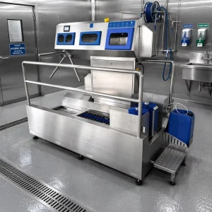 Hygiene Station for Hand and Shoe Washing and Sanitizing Entrance Access Control for Food Factory Worker Boot Cleaning