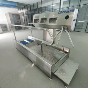 Hygiene Station with Induction Hand Wash and Motorized Boot Washer