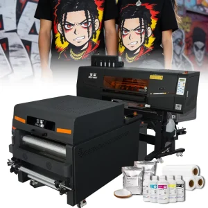 I3200 2 Head Cotton Fabric Textile Transfer Printing Machine Heat Transfer Powder Shaking T-Shirt Printer DTF