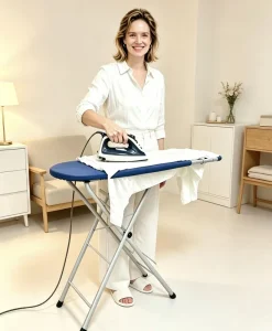 IB-6DS 2-in-1 Folding Ironing Board and Step Ladder with Heavy-Duty Frame and Heat-Resistant Cotton Cover