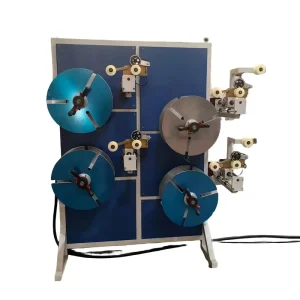 Industrial 4-Station Motor-Driven Winding Machine with Adjustable Speed, 380V, 3kW, Rubber Profile Take-Up Coiler
