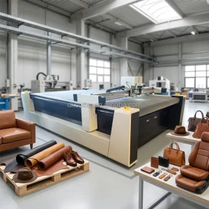 Industrial CNC Oscillating Knife Cutting Machine for Shoes, Bags, Leather, Fabric, and EVA