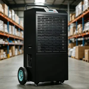 Industrial Portable High Efficiency Dehumidifier 158L Daily Hand Push Mobile 200-260 1400m³/h Air Volume Moist Purification