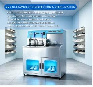 Industrial Semi-Automatic Stainless Steel 220V Shoe Washer and Dryer for Sneakers