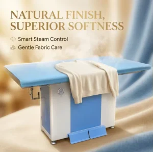 Industrial Vacuum Ironing Table for Sweaters with Automatic Control and Commercial Steam Iron