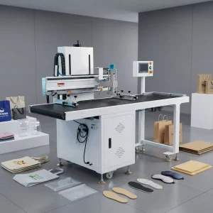 Industrial Vertical Conveyor Belt Screen Printing Machine for Fabric Plastic Wood Multi-Material Flat Substrate