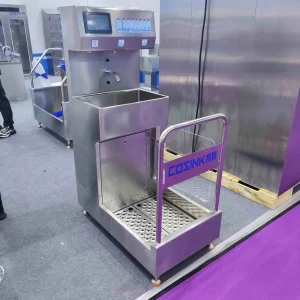 Integrated Hygiene Station with Hand Wash, Disinfection, Dryer, and Boot Sole Soaking for Food Factory