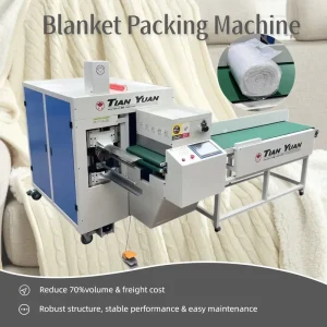 JBJ-10 Automatic Blanket Winding and Packing Machine Textile Roll Compression Packaging Equipment