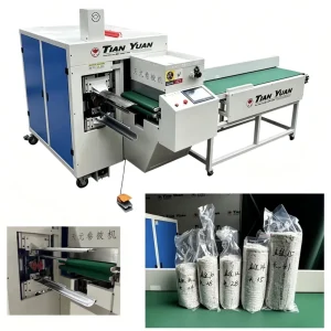 JBJ-10 Automatic Quilt Rolling Packing Machine with Conveyor Belt Cushion Pillow Coiling Bagging Machine