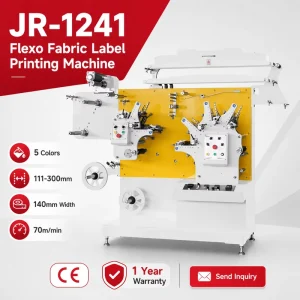 JR-1241 5-Color Flexographic Fabric Label Printing Equipment for Garment Tags and Textile Labels