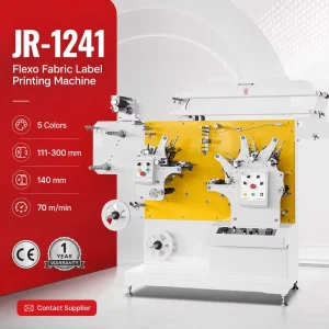 JR-1241 5-Color Roll Fabric Ribbon Trademark Flexographic Printing Equipment