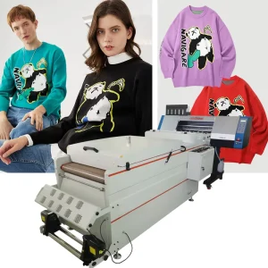 Large DTF Printer with Heat Transfer Film and Heat Press Machine for Fabric Clothing