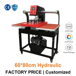 Large Format 60x80cm Hydraulic Heat Press Machine Dual Station Automatic Sublimation Printing Commercial Metal 110V/220V