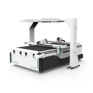 Large Format CNC Vibrating Knife Cutting System with Laser Projection for Leather and Textile Industry