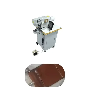 Leather Sewing Machine for Shoemaking Programmable Linear Pattern Stitching with Multiple Feed Mechanism Belt Buckle
