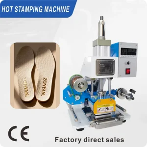 Leather and Wood Logo Embossing Pneumatic Hot Stamping Machine, Semi-Automatic, Small, ZY-819B