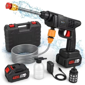 Lightweight Portable Powerful Car Washer Cordless High Pressure 24V 48V Jet Foam Spray Gun for Car Detailing Garden Cleaning