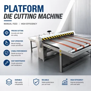 MQJ Wear Resistant Heavy Duty Corrugated Cardboard Box Die Cutting Machine for Industrial Packaging Platen Die Cutter