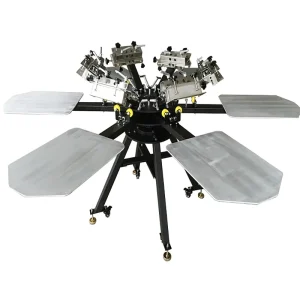 Manual 6-Color 6-Station Textile Garment T-Shirt Silk Screen Printing Machine for Flat Press