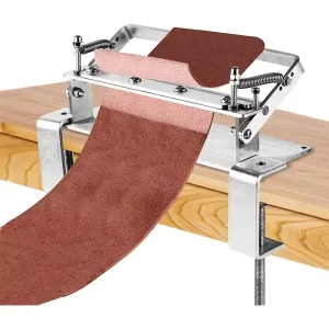 Manual Portable Leather Skiver and Splitter Tool with Precision Blade for DIY Leather Craft and Shoe Making