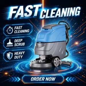 Manual Push Commercial Floor Scrubber Machine for Large Areas