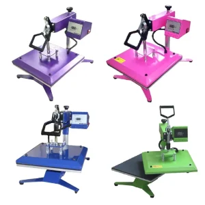 Manual Rotary Flatbed Heat Press Machine for Sublimation Sticker and Label Printing
