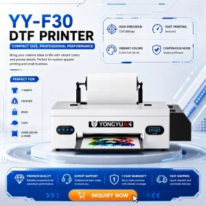 Manufacturer YY-F30 A3 DTF Printer 330mm Digital Film Machine for Apparel Printing