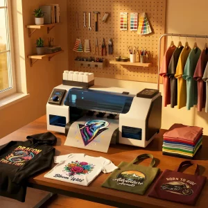 Manufacturers Supply 300mm Dual XP600 Head DTF Printer with PET Film for Digital Fabric Printing