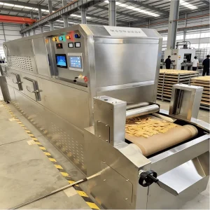Microwave Drying and Sterilization Equipment Industrial Fast Tunnel Type Microwave Shredded Squid Sterilizing Drying Machine