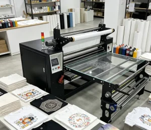 Mini Oil Heating Drum Digital Screen Flatbed Roller 20*190CM Heat Press Sublimation Printing Label Printer